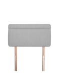 John Lewis OUTLET Theale Upholstered Headboard, Single, Like New, Cotton Effect Grey