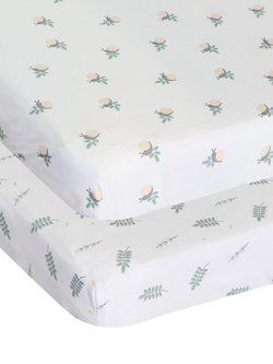 Chicco Next2Me Bamboo Crib Sheets, Pack of 2, Greenery, Greenery