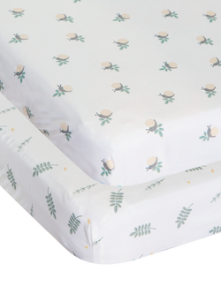 Chicco Next2Me Forever Bamboo Cot Sheets, Pack of 2, Greenery, Greenery