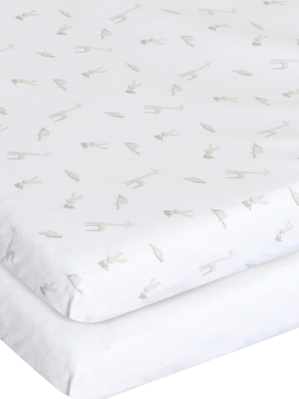 Chicco Next2Me Forever Cot Sheets, Pack of 2, Cloud, Cloud
