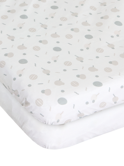 Chicco Next2Me Forever Cot Sheets, Pack of 2, Confetti, Confetti