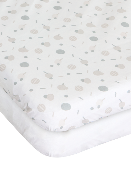 Chicco Next2Me Forever Cot Sheets, Pack of 2, Confetti, Confetti