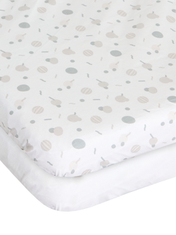 Chicco Next2Me Fitted Sheets, Pack of 2, Confetti, Confetti