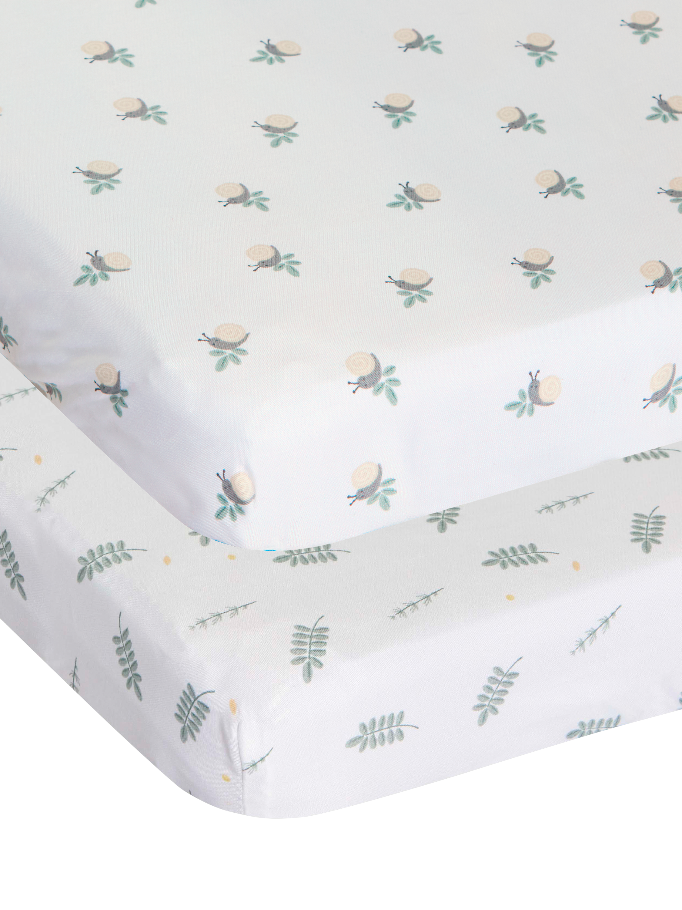 Chicco Next2Me Twins Crib Bamboo Fitted Crib Sheets, Pack of