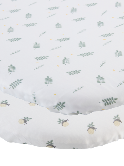 Chicco Baby Hug Crib Bamboo Crib Sheets, Pack of 2, Greenery, Greenery