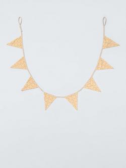 John Lewis Reversible Fabric Bunting, L2m, Multi Yellow