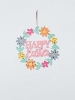 John Lewis Happy Easter Plywood Sign, Multi