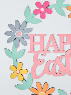 John Lewis Happy Easter Plywood Sign - view 2, Multi