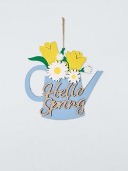 John Lewis Hello Spring Plywood Sign, Multi