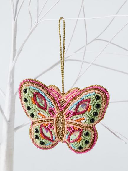 John Lewis Beaded Butterfly Hanging Decoration - view 2, Multi