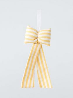 John Lewis Striped Bow, Yellow, Multi Yellow
