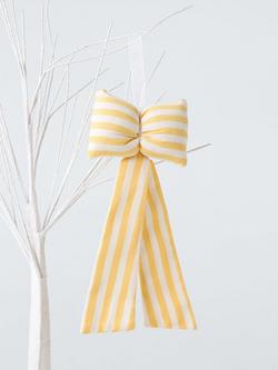 John Lewis Striped Bow, Yellow - view 2, Multi Yellow