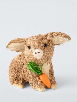 John Lewis Straw Pig with Carrot Decoration, Natural Straw