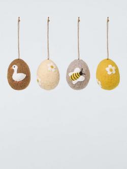 John Lewis Felt Egg Decorations, Pack of 4, Multi