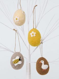 John Lewis Felt Egg Decorations, Pack of 4 - view 2, Multi