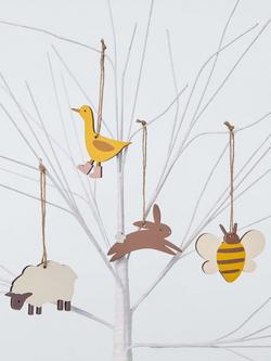 John Lewis Plywood Easter Character Decorations, Pack of 8 - view 2, Multi Yellow