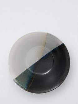 John Lewis Dipped Reactive Glaze Stoneware Serve Bowl, 23cm, Black - view 2, Black