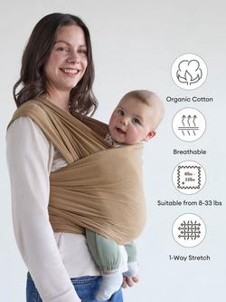 Gaia Baby Organic Cotton Stretchy Wrap Baby Carrier - view 2, Caramel