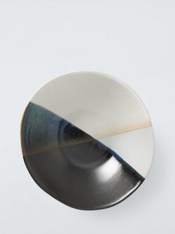 John Lewis Dipped Reactive Glaze Stoneware Cereal Bowl, 16cm, Black - view 2, Black