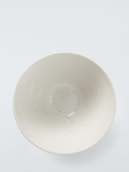 John Lewis Dipped Reactive Glaze Stoneware Rice Bowl, Set of 2, 11.8cm, Green - view 2, White