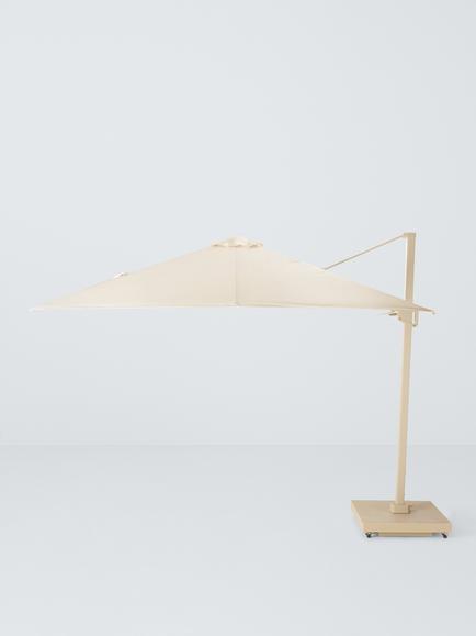 John Lewis Freestanding Premium Adjustable Parasol & Base, 3m, Champagne