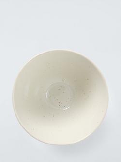 John Lewis Dipped Reactive Glaze Stoneware Rice Bowl, Set of 2, 11.8cm, Honey - view 2, White