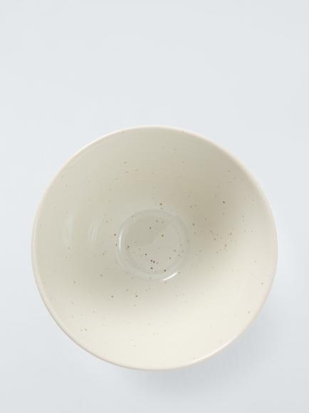 John Lewis Dipped Reactive Glaze Stoneware Rice Bowl, Set of 2, 11.8cm, Honey - view 2, White