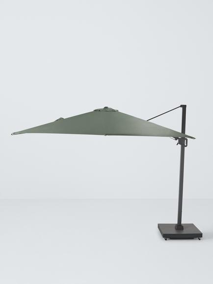 John Lewis Freestanding Premium Adjustable Parasol & Base, 3m, Green