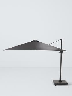 John Lewis Freestanding Premium Adjustable Parasol & Base, 3m, Grey