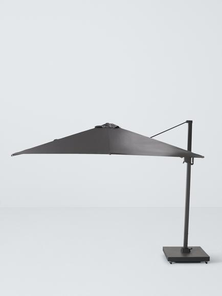 John Lewis Freestanding Premium Adjustable Parasol & Base, 3m, Grey