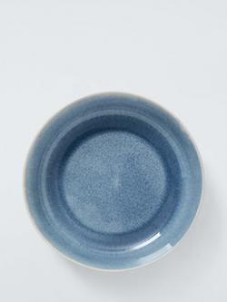 John Lewis Skye Reactive Glaze Stoneware Pasta Bowl, 22cm, Light Blue - view 2, Blue Light