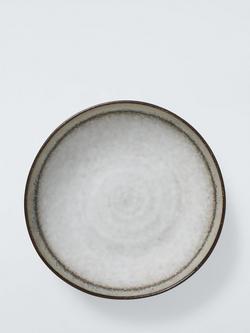 John Lewis Swirl Contrast Rim Stoneware Pasta Bowl, Set of 4, 24cm, Off White - view 2, White