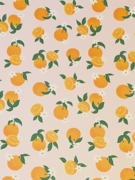 Eleanor Stuart Oranges Wrapping Paper, 3m, Multi - view 2, Multi