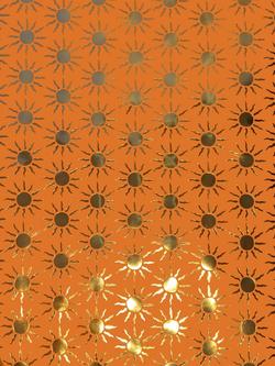 Eleanor Stuart Foil Sun Wrapping Paper, 3m, Orange - view 2, Orange