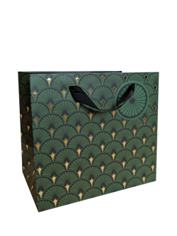 Eleanor Stuart Scallop Gift Bag, Dark Green, Dark Green