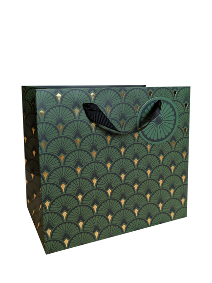 Eleanor Stuart Scallop Gift Bag, Dark Green, Dark Green