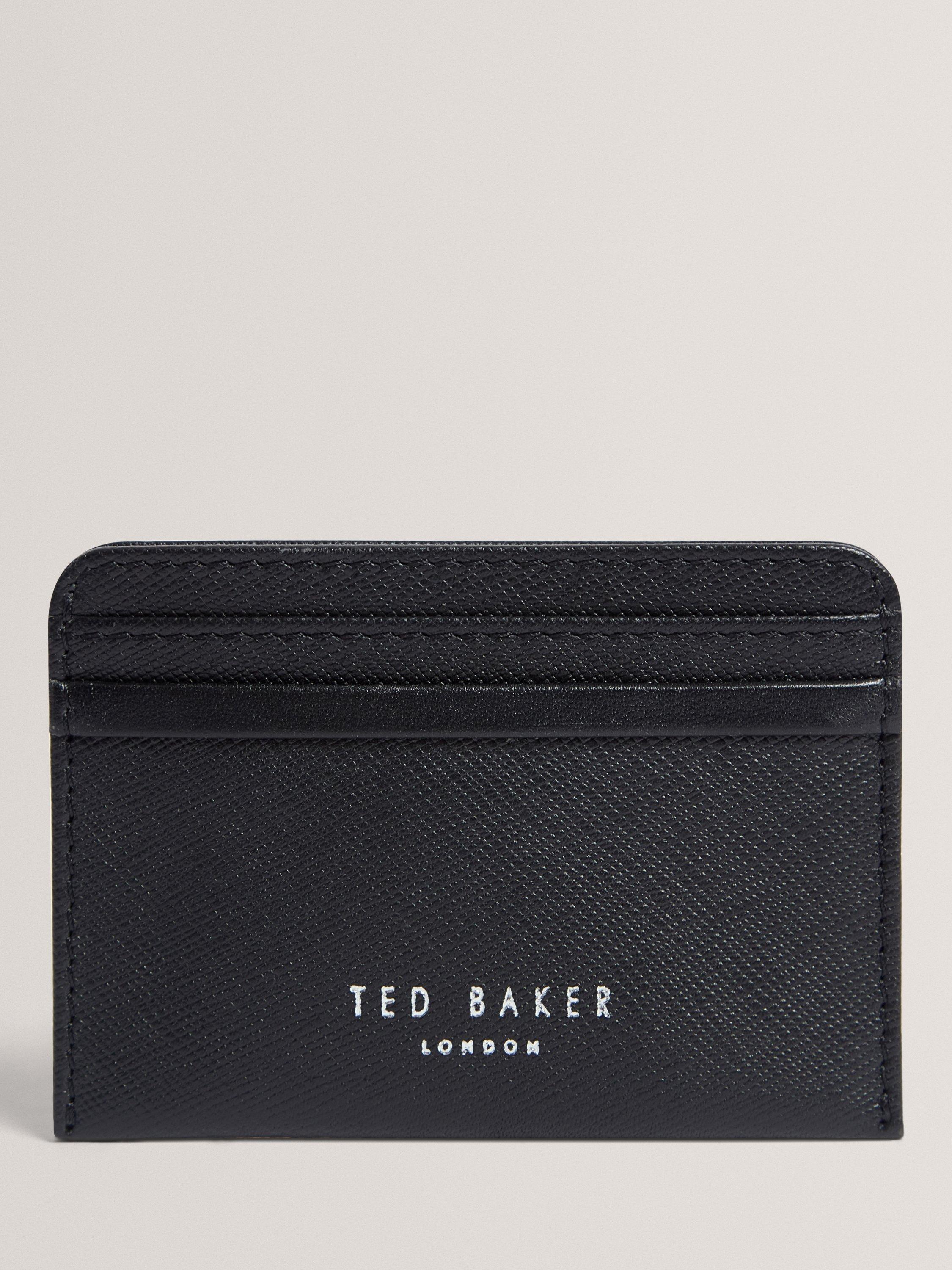 Product image 1 of 3, which shows Ted Baker Sanwell Leather Cardholder, Black
