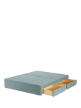John Lewis OUTLET Pocket Sprung 4 Drawer Divan Base, King Size, Like New, Soft Touch Chenille Duck Egg
