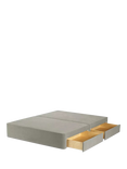 John Lewis OUTLET Pocket Sprung 4 Drawer Divan Base, King Size, Like New, Soft Touch Chenille Grey