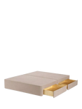 John Lewis OUTLET Pocket Sprung 4 Drawer Divan Base, King Size, Like New, Soft Touch Chenille Mole