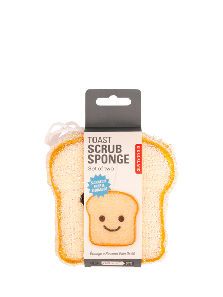 Kikkerland Toast Scrubbies, Set of 2, Brown, Brown