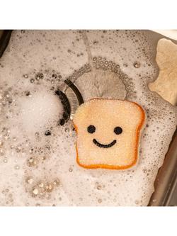 Kikkerland Toast Scrubbies, Set of 2, Brown - view 2, Brown