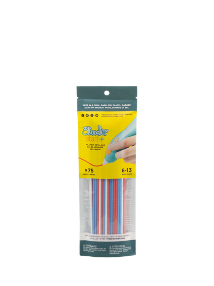 3Doodler Start+ Refill Pack, 75 Strands/3 Assortments, Multi