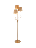 Bay Lighting Wave 3 Arm Floor Lamp, Metallic Brass