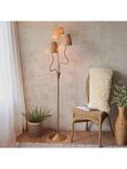 Bay Lighting Wave 3 Arm Floor Lamp, Metallic Brass
