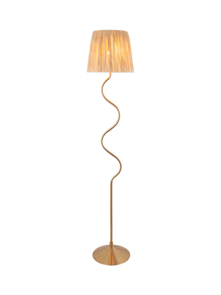 Bay Lighting Wave Floor Lamp, Metallic Brass, Metallic Brass