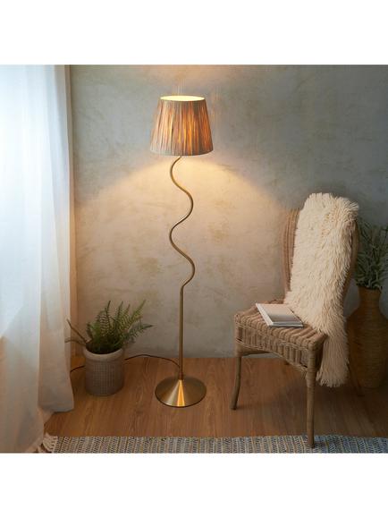 Bay Lighting Wave Floor Lamp, Metallic Brass - view 2, Metallic Brass