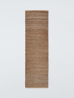 John Lewis Grid Hand Woven Jute Rich Runner Rug, Pistachio, L240 x W70 cm, Pistachio
