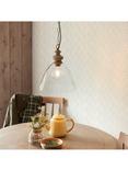 Bay Lighting Costo Pendant Ceiling Light, Natural/Clear