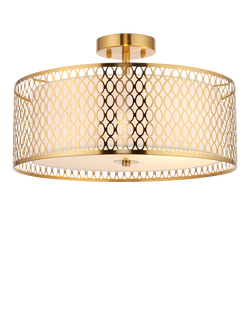 Bay Lighting Josette Semi Flush Ceiling Light, Gold